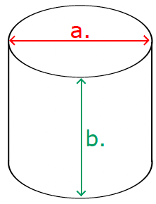 Vertical round tank diagram showing diameter and depth